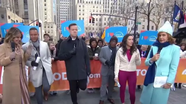 Alice + Olivia Joelle Coat worn by Hoda Kotb as seen in Today on February 1, 2024