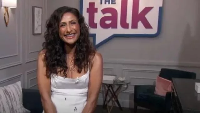 A.L.C. Alana Jewel Dress worn by Sarayu Rao as seen in The Talk on January 25, 2024