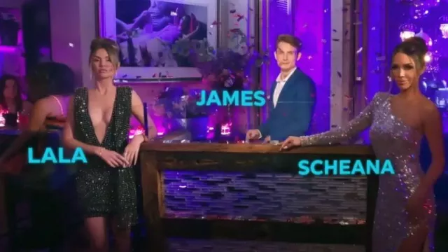 Retrofête Onyx Crys­tal Em­bell­ished Dress worn by Lala Kent as seen in Vanderpump Rules (S11E01)