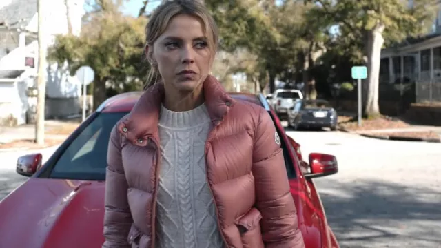 Moncler Pink Down Lannic Jacket Worn By Renee Segna Riley Voelkel As moncler-pink-down-lannic-jacket-worn-by-renee-segna-riley-voelkel-as