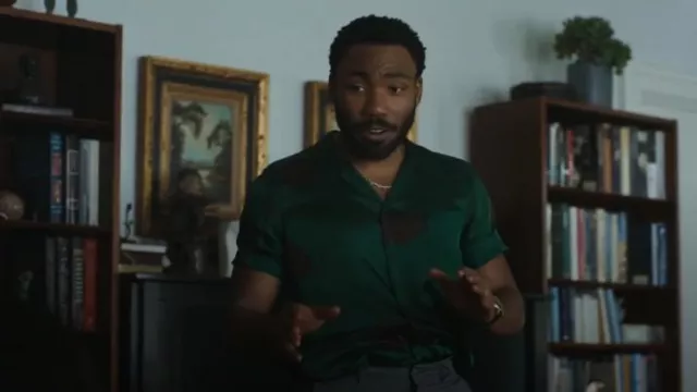 Dries Van Noten Carl­tone Shirt worn by John Smith (Donald Glover) as seen in Mr. & Mrs. Smith (S01E06)