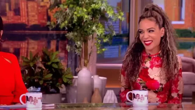 Zimmermann Wonderland Floral Long-Sleeve Gown worn by Sunny Hostin as seen in The View on February 2, 2024