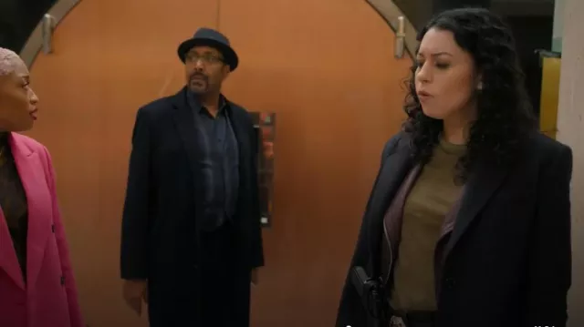 AllSaints Dalby leather Jacket worn by Morgan (Paloma Nozicka) as seen in The Irrational (S01E09)