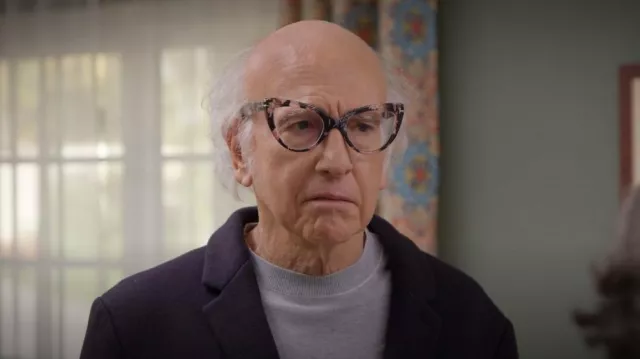 Dbeftli Cat Eye Frame Ladies Computer Reading Glasses worn by Larry David (Larry David) as seen in Curb Your Enthusiasm (S12E01)