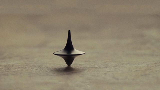 The spinning of Dominic Cobb (Leonardo DiCaprio) in Inception