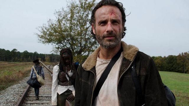 The jacket in suede Rick Grimes (Andrew Lincoln) in The Walking Dead