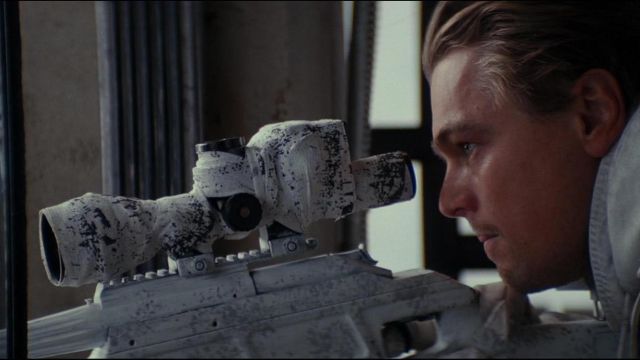 The authentic sniper rifle, Cobb (Leonardo DiCaprio) in Inception