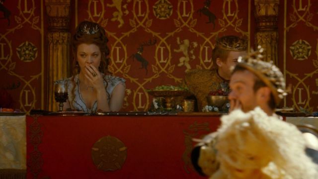 The crown of the Royal meal in the Gardens of Margaery Tyrell (Natalie Dormer) in Game of Thrones