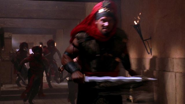 The sword flamberge of Thorak (Ralf Moeller) in The Scorpion King