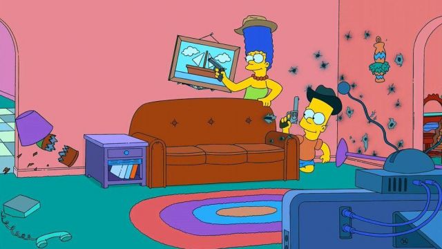 The couch mythical of the Simpsons