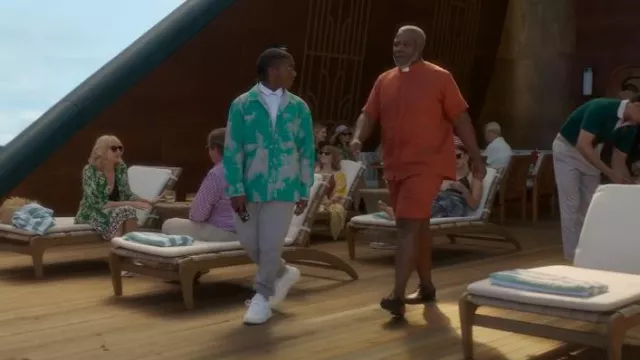 BP Nylon Jacket worn by That Derek (Sincere Wilbert) as seen in Death and Other Details (S01E05)