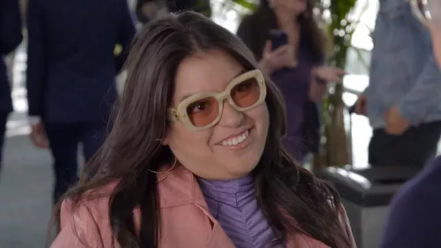Tory Burch Sunglasses Square TY7170U 189073 Ivory Horn 51mm worn by Maria Sofia (Keyla Monterroso Mejia) as seen in Curb Your Enthusiasm (S12E01)