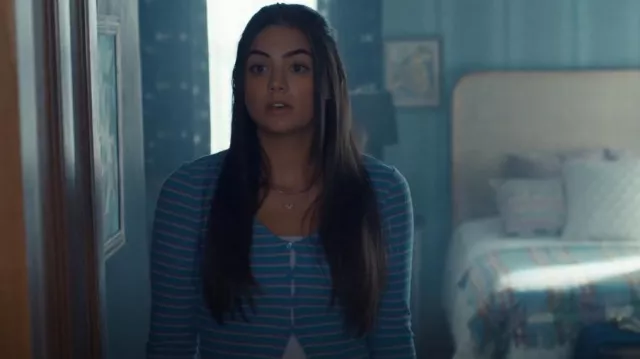 Only Striped Cardigan worn by Alice Dhawan (Sadie Laflamme-Snow) as seen in The Way Home (S02E02)