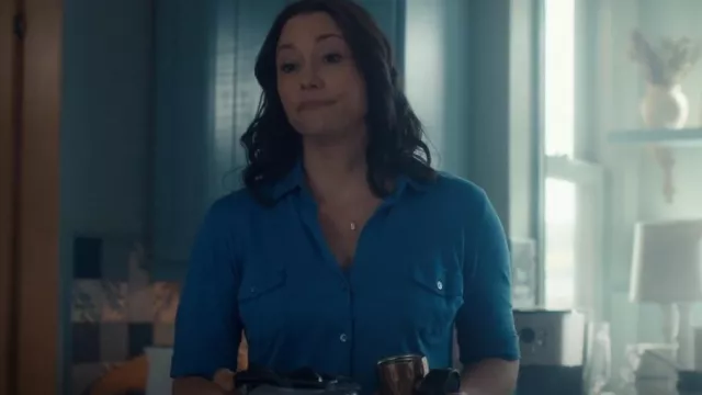 James Perse Sheer Panel Top porté par Kat Landry (Chyler Leigh) comme on le voit dans The Way Home (S02E02)