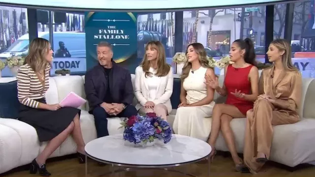 Prada Block Heel Loafer Pump worn by Savannah Guthrie as seen in Today on February 8, 2024