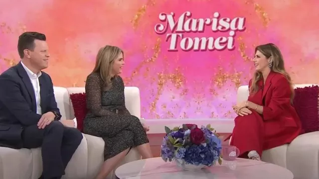 Rosetta Getty Collective Mesh Floral Dress worn by Jenna Bush Hager as seen in Today with Hoda & Jenna on February 8, 2024
