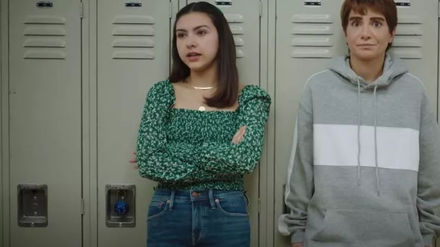 Reformation Pinto Top worn by Mona (Sara Rowe) as seen in Chad (S02E06)