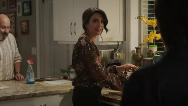 A.L.C. Silk Mac Crinkle Chiffon Top worn by Chad (Nasim Pedrad) as seen in Chad (S02E07)