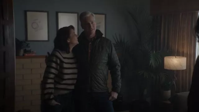 Mango Round-Neck Striped Sweater worn by Nurse 1 (Bronwen Smith) as seen in Goosebumps (S01E10)