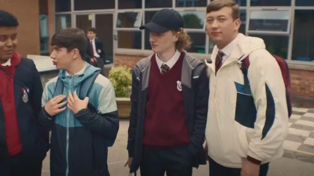 Zara Colour Block Technical Jacket worn by Ted (Dominic Murphy) as seen in G'wed (S01E01)