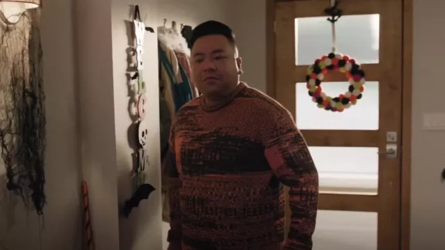 Pull Zara Contrast Jacquard porté par Andrew Pham (Andrew Phung) comme on le voit dans Run the Burbs (S03E06)