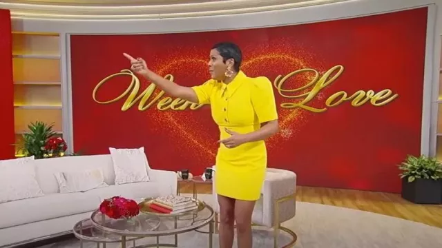 Alessandra Rich Tweed Minidress worn by Tamron Hall as seen in Tamron Hall Show on February 13, 2024