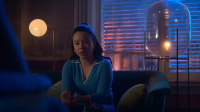 J Crew Piped Polo Sweater Tee worn by Mariana Adams Foster (Cierra Ramirez) as seen in Good Trouble (S05E17)