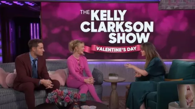 Lucille Thievre Fushia Jersey Cardigan worn by Zara Larsson as seen in The Kelly Clarkson Show on February 14, 2024