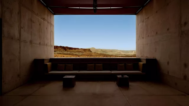 Amangiri Hotel on Kayenta Road in Canyon Point, Utah as seen in The Reluctant Traveler with Eugene Levy (S01E04)