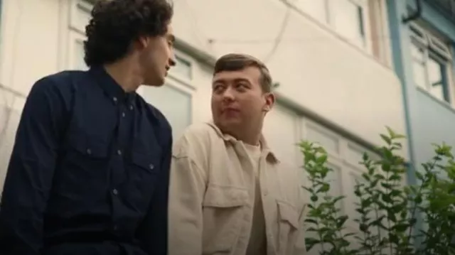 Pull&bear Overshirt With Fringing worn by Ted (Dominic Murphy) as seen in G'wed (S01E03)