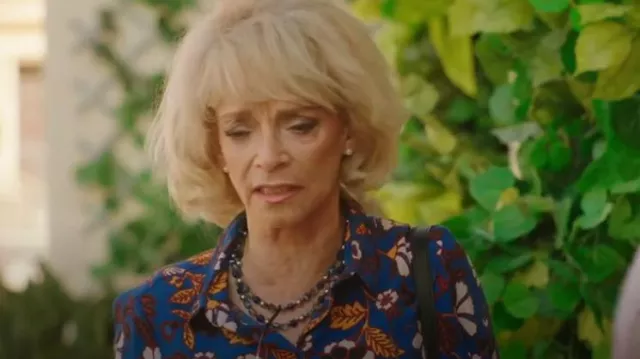 Promod Print Shirt worn by Judith (Sue Holderness) as seen in The Madame Blanc Mysteries (S03E03)