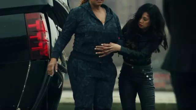 Ramy Brook Helena Coated Flares worn by Melody 'Mel' Bayani (Liza Lapira) as seen in The Equalizer (S04E01)