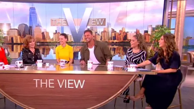 A.L.C. Liam Short-Sleeve A-Line Midi Dress worn by Alyssa Farah as seen in The View on  February 20, 2024