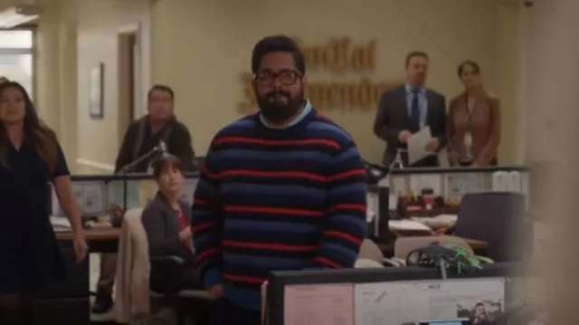 Paul Smith Long Sleeve Crewneck Sweater worn by Dennis (Josh Banday) as seen in Not Dead Yet (S02E03)