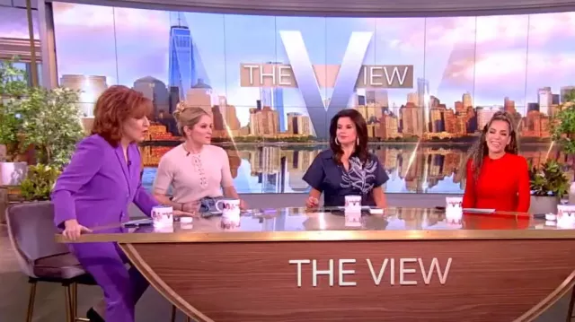 Theory Treeca Admiral Slim Ankle Pants worn by Joy Behar as seen in The View on February 23, 2024