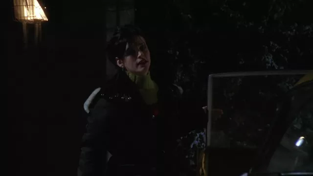 Fair Isle Black, Orange and Green Wool Sweater worn by Monica Geller (Courteney Cox) as seen in Friends (S03E17)
