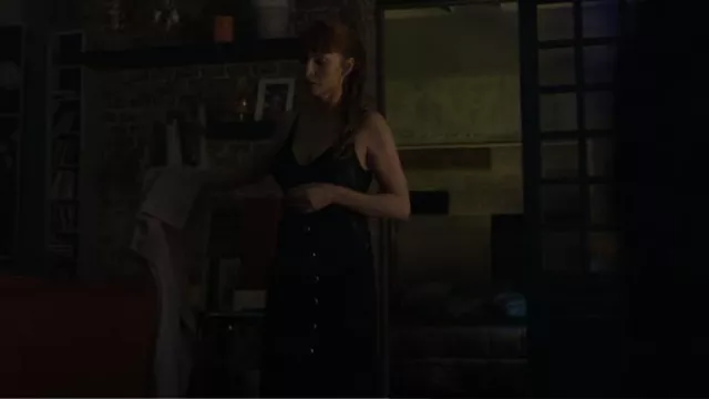 Wolford Riley V-neck Lace Bodysuit worn by Alicia Sierra (Najwa Nimri) as seen in Money Heist (S05E07)