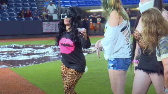 Blulu Store 80s Women Costume Set T-Shirt worn by Deena Nicole Cortese as seen in Jersey Shore: Family Vacation (S07E03) | Spotern Blulu Store 80s Women Costume Set T-Shirt worn by Deena Nicole Cortese as seen in Jersey Shore: Family Vacation (S07E03) | Spotern