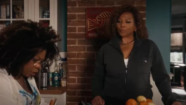 Versace Medusa Biggie Cardigan worn by Robyn McCall (Queen Latifah) as seen in The Equalizer (S04E02)