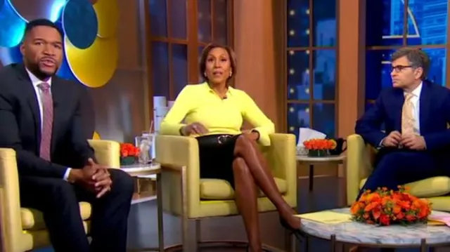 Suéter de punto acanalado A.L.C. Eleanor usado por Robin Roberts como se ve en Good Morning America el 26 de febrero de 2024
