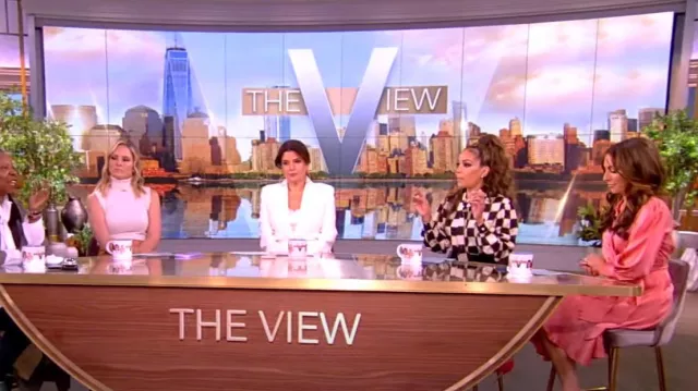 Zimmermann Silk Wrap Midi Dress worn by Alyssa Farah as seen in The View on  February 26, 2024
