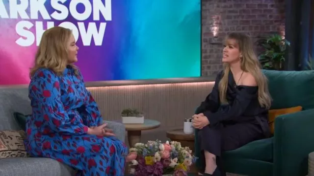 Simkhai Carolina Satin Straight-Leg Utility Pants worn by Kelly Clarkson as seen in The Kelly Clarkson Show on February 20, 2024