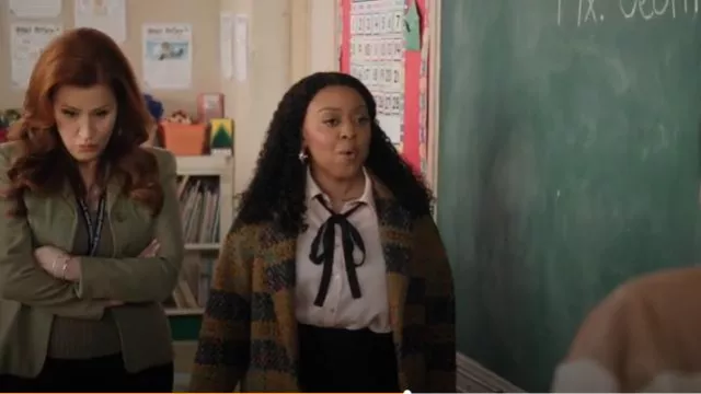 Zara Textured Wool Coat worn by Janine Teagues (Quinta Brunson) as seen in Abbott Elementary (S03E05)