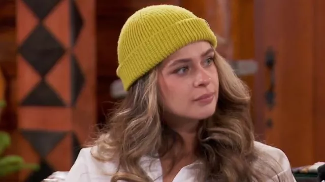Collusion Fish­er­man Beanie worn by Kelsey Anderson as seen in The Bachelor (S28E07)