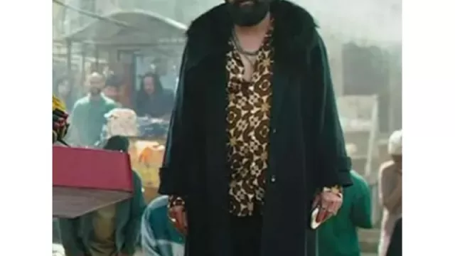 Black Shearling Coat of Glen Van Der Koy (Brett Gelman) in Boy Kills