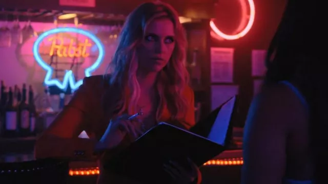 Theory Admiral Crepe One-button Staple Blazer In Red worn by Renee Segna (Riley Voelkel) as seen in Hightown (S03E05)