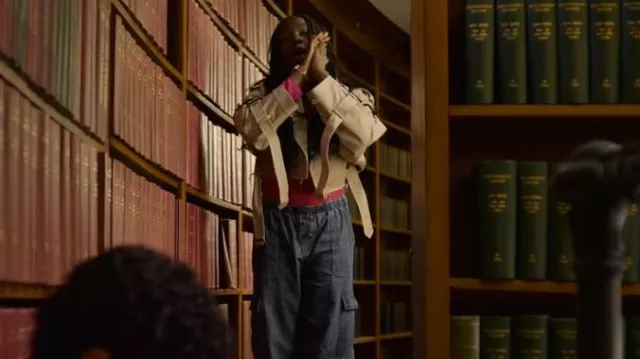 Zara Cropped Trench Coat worn by Jess  (Vivian Oparah) as seen in Dead Hot (S01E03)