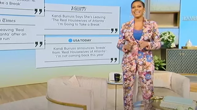 Ted Baker Mado­nia Pants worn by Tamron Hall as seen in Tamron Hall Show on February 29, 2024