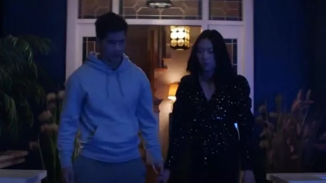 The Kooples Silver Dots Top worn by Nicky Shen (Olivia Liang) as seen in Kung Fu (S02E01)