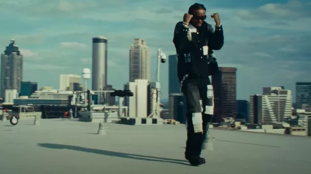 Diesel Black Toe Logo D Hammer Boots worn by Quavo in Himothy music video